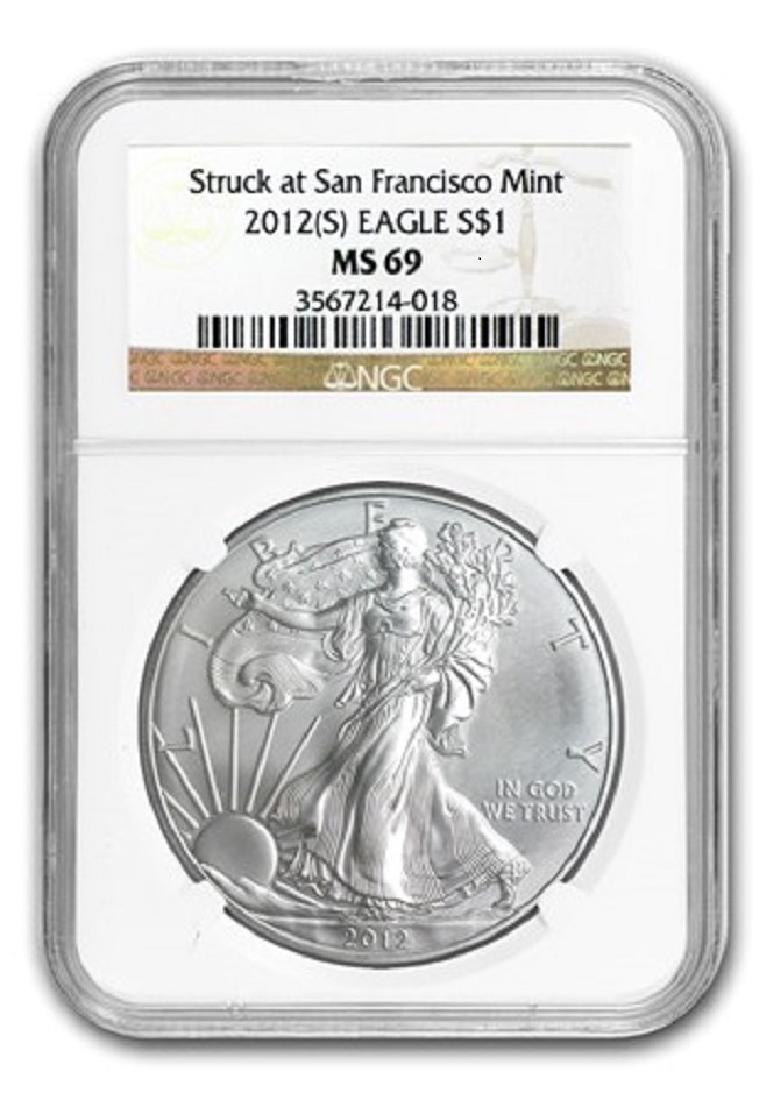 2012 (S) NGC MS69 American 1 Oz. 0.999 Fine Silver (1 of 1)
