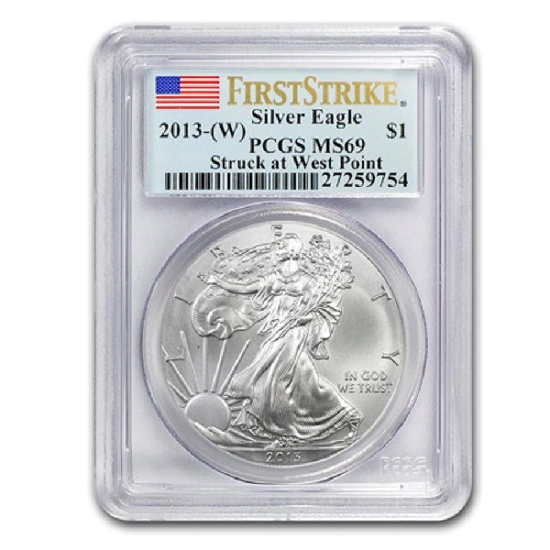 2013 (W) First Strike PCGS MS69 American 1 Oz. 0.999 (1 of 2)