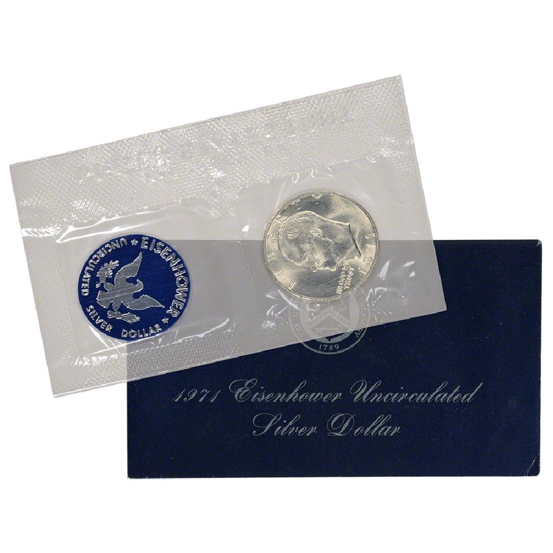 1971 S 40% Silver BU Eisenhower Silver Dollar (1 of 1)