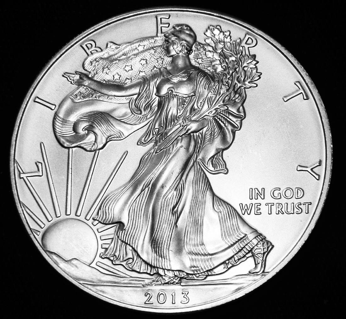 2013 American 1 Oz. 0.999 Fine Silver Eagle Brilliant (1 of 2)