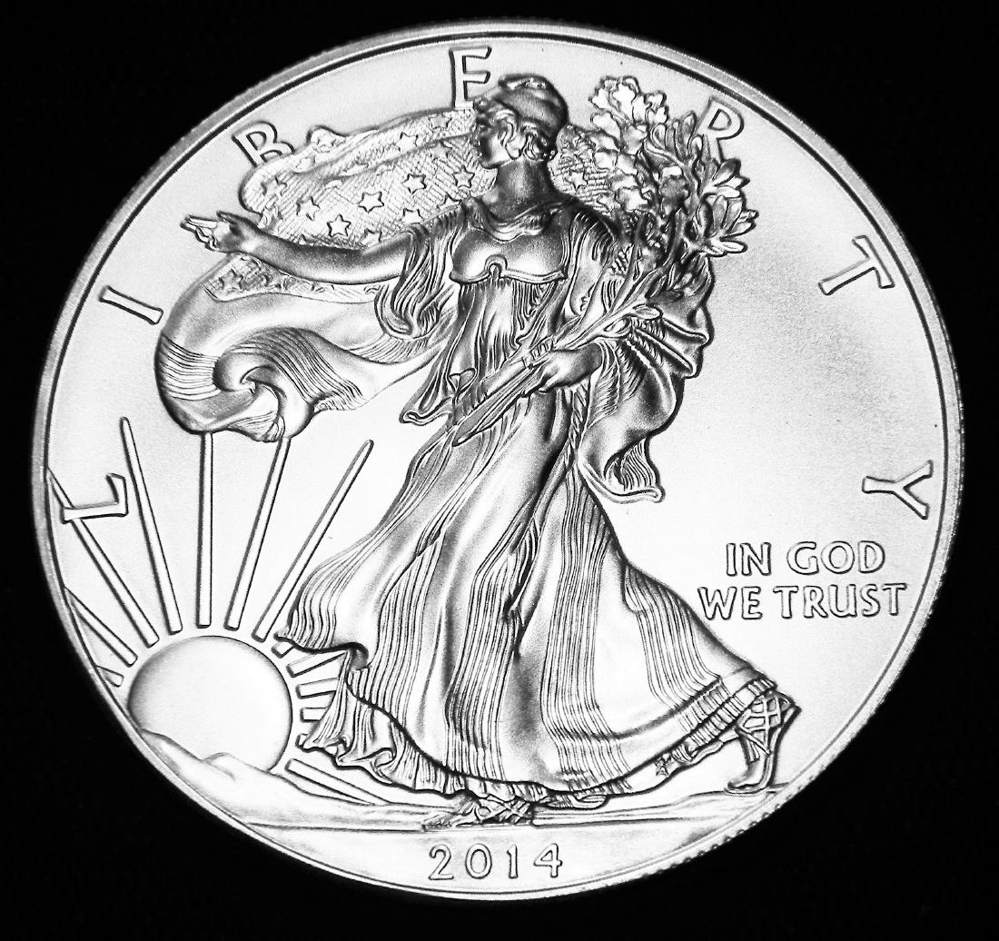 2014 American 1 Oz. 0.999 Fine Silver Eagle Brilliant (1 of 2)