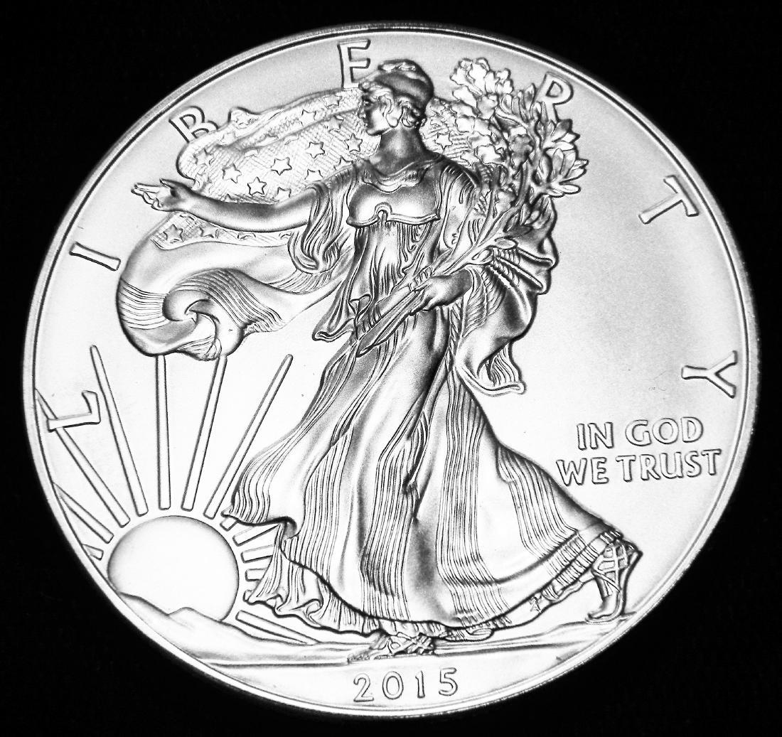 2015 American 1 Oz. 0.999 Fine Silver Eagle Brilliant (1 of 2)