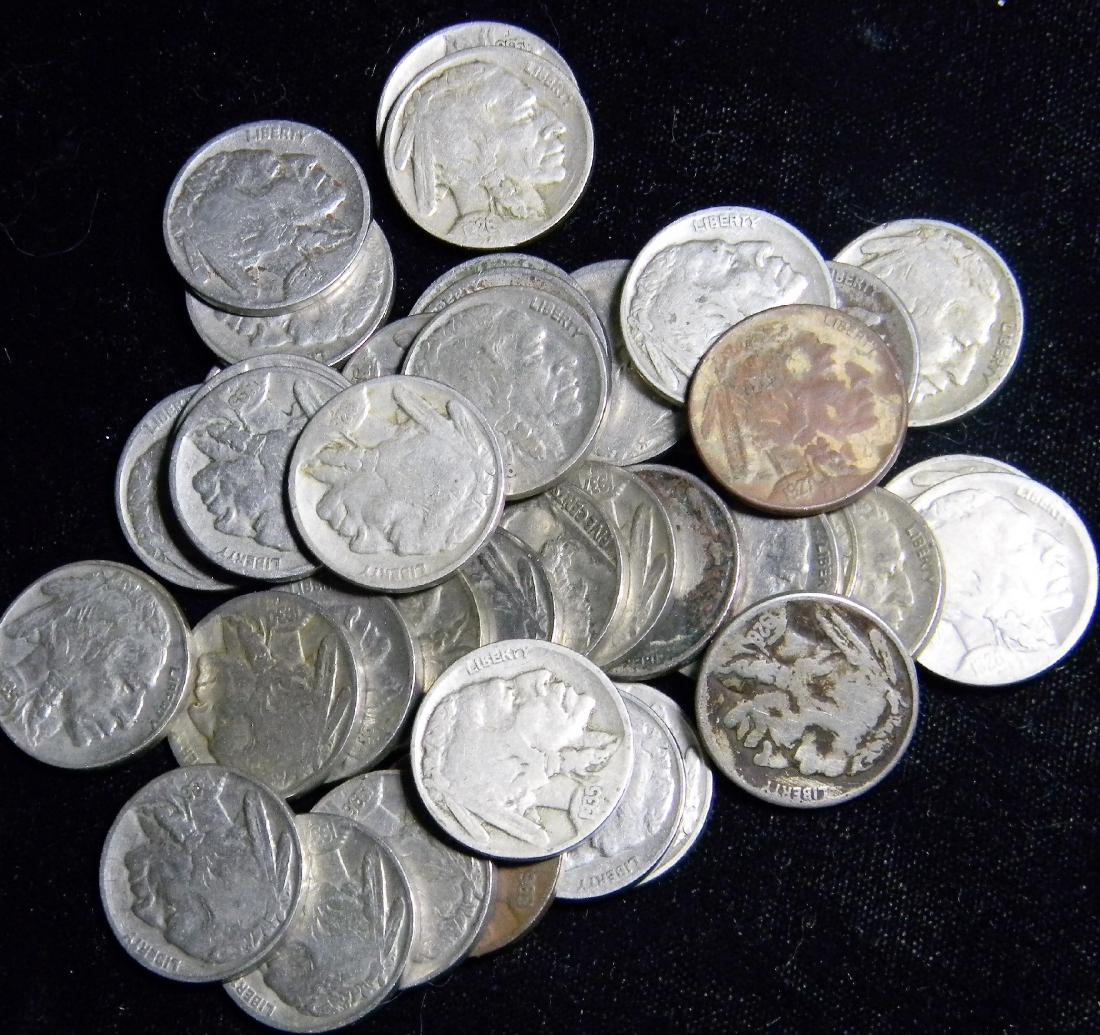 40X Coin Mixed Date Indian Head Buffalo Nickel Roll (1 of 1)