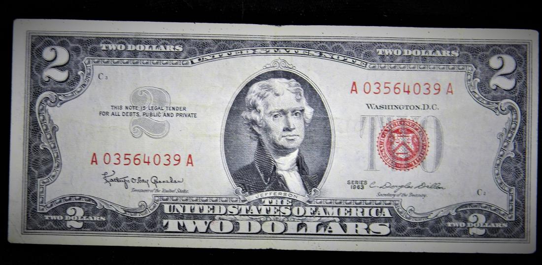 1963 Series $2 Red Seal Legal Tender United States (1 of 2)