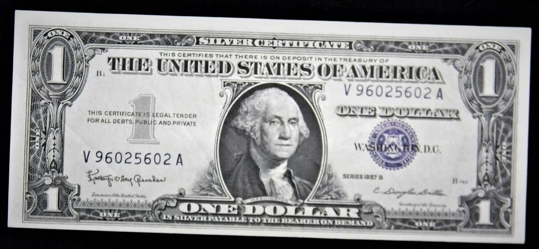 Nice Crisp Series 1957 B $1 Blue Seal Silver (1 of 2)