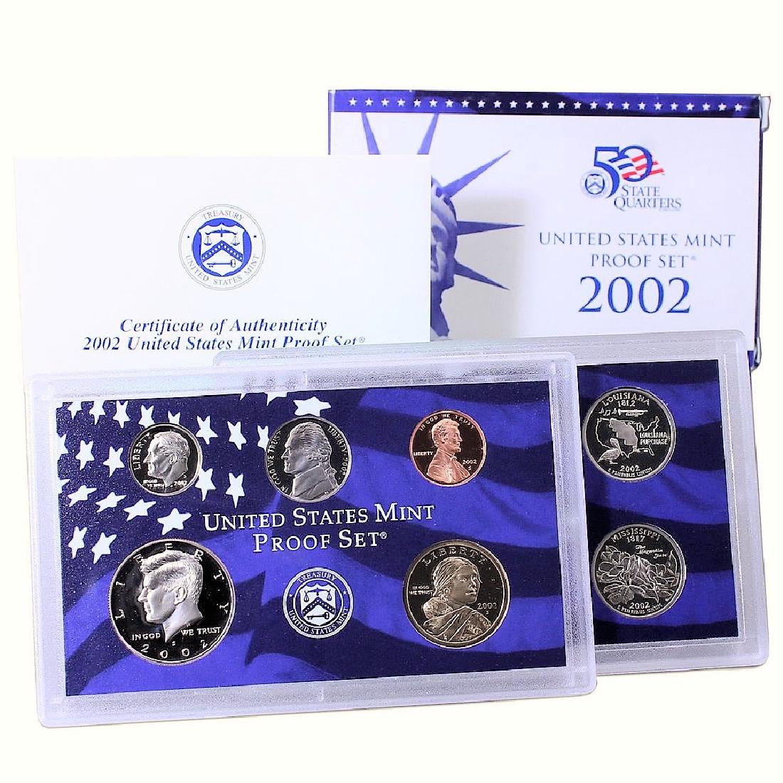 2002 S United States Mint Deep Cameo Proof Set 10 Pcs. (1 of 1)
