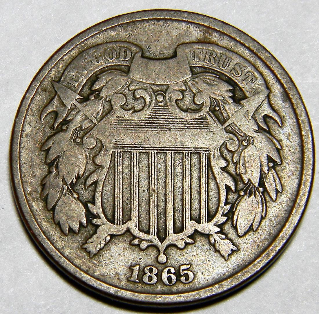1865 Two-Cent Piece, Fine Details (1 of 2)