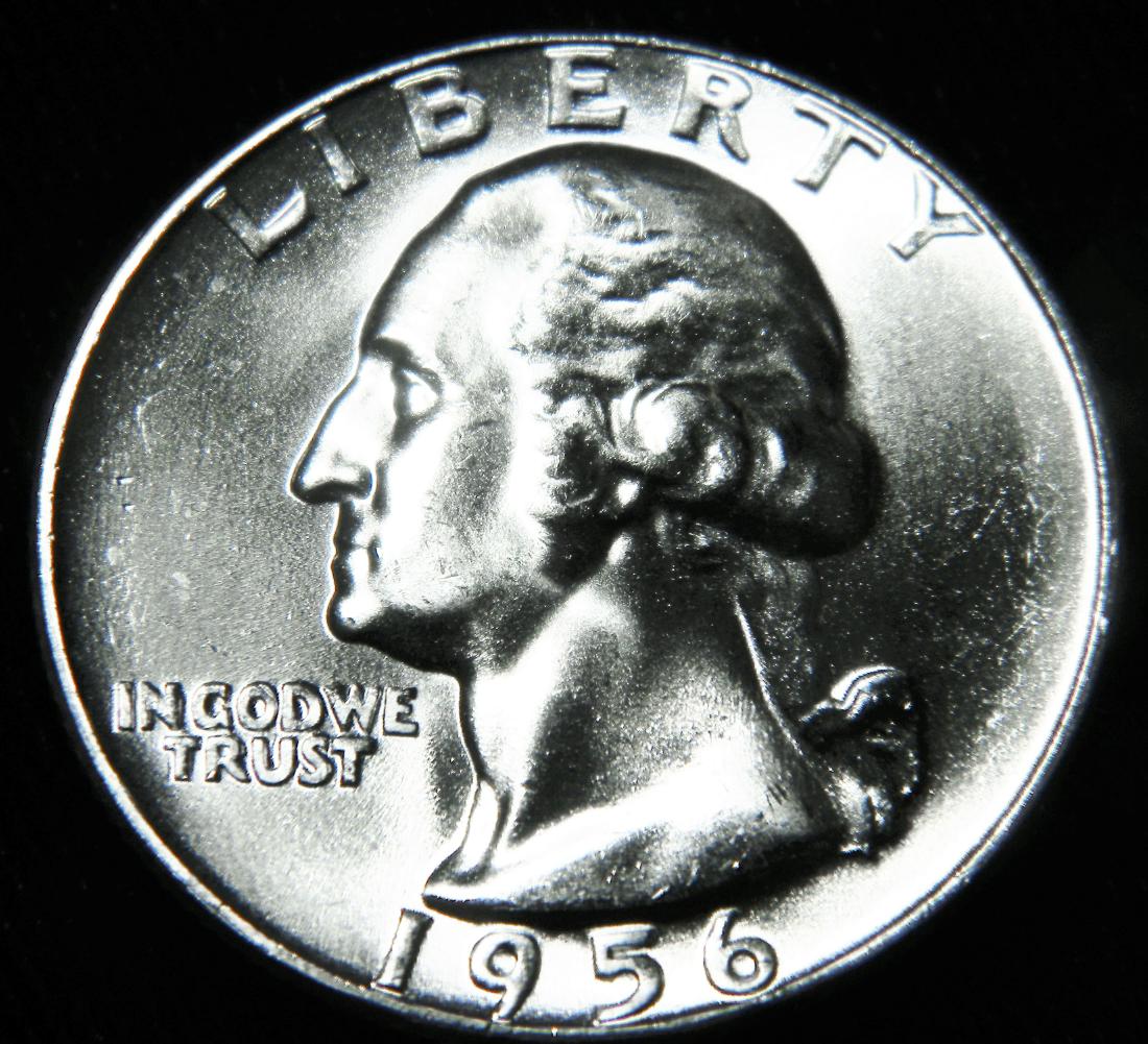 1956 Washington Quarter, Brilliant Uncirculated Details (1 of 2)