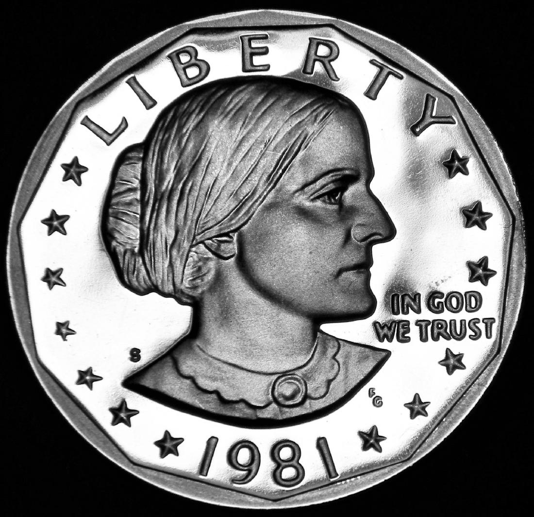 1981-S Type 1 Proof Susan B Anthony Dollar (1 of 3)