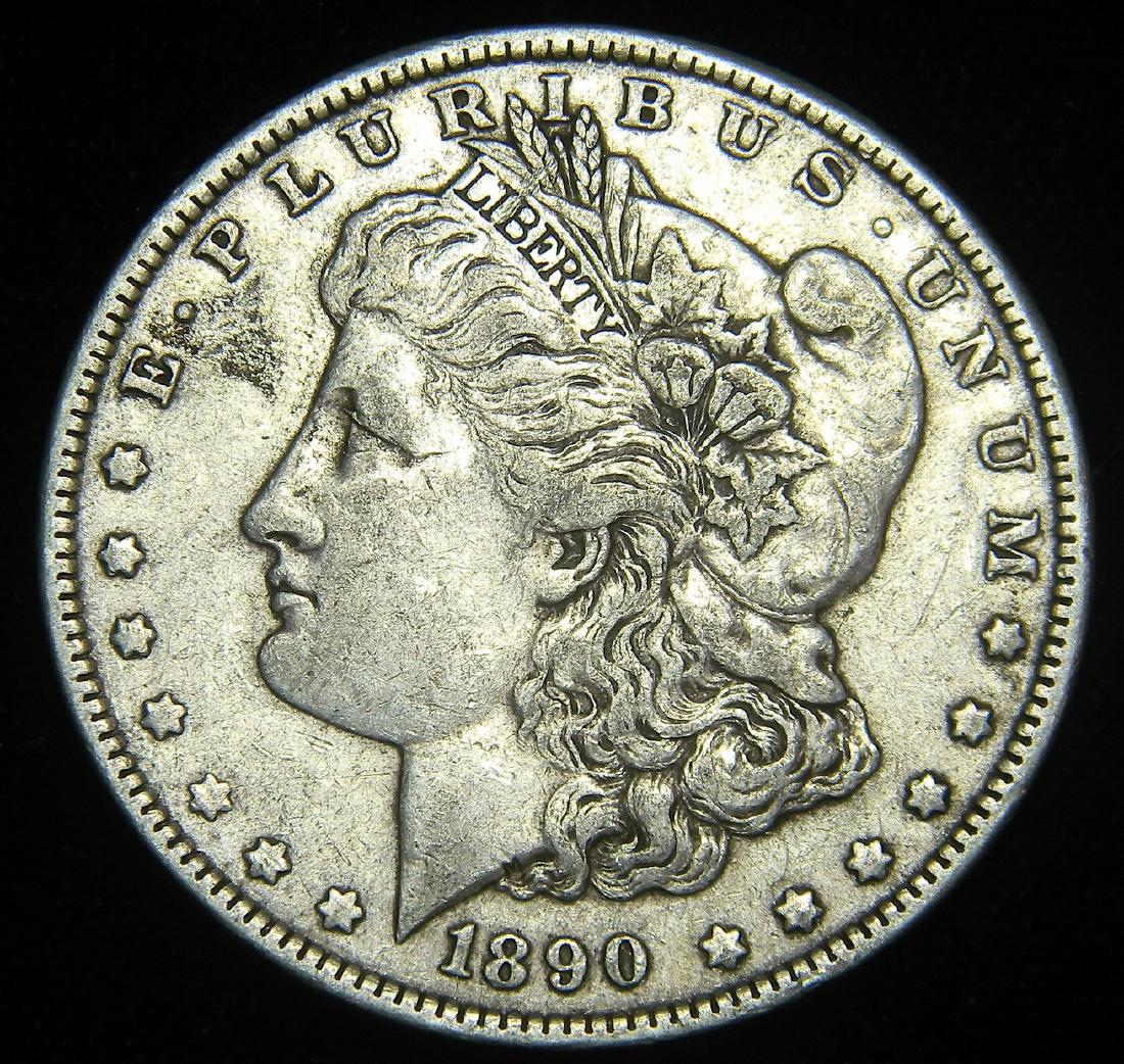 1890 Morgan Silver Dollar America's Gilded Age. Great (1 of 2)