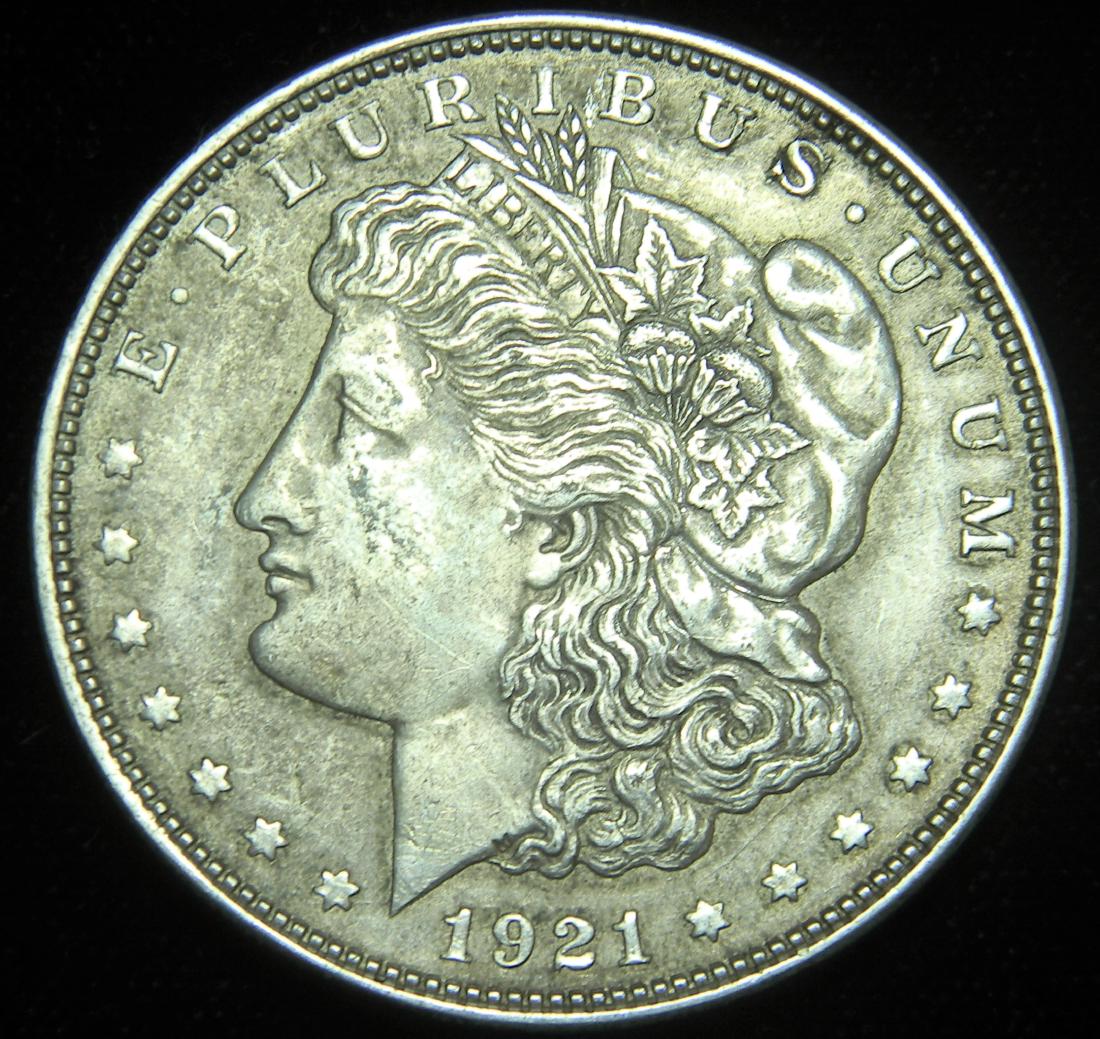 1921 Morgan Silver Dollar AU/ MS Details Last Year of (1 of 2)