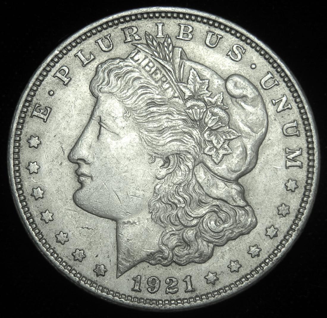 1921 Morgan Silver Dollar AU/ MS Details Last Year of (1 of 2)