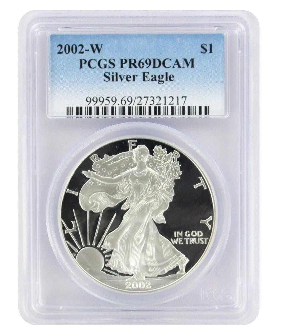 2002 W PCGS Deep Cameo Proof 69 American Silver Eagle (1 of 2)