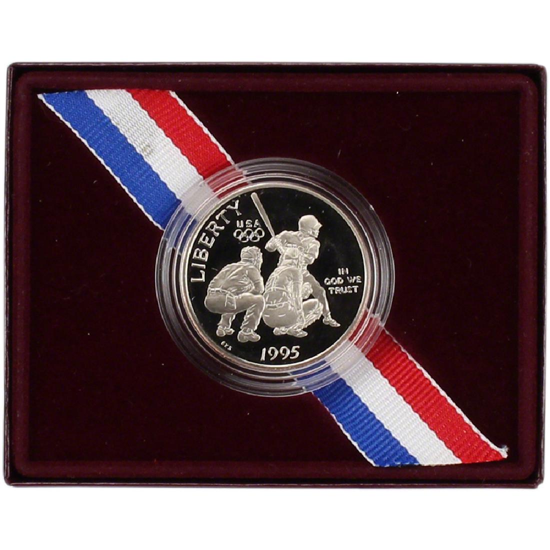 1995 S Atlanta 100th Anniv. Olympic Baseball Deep Cameo (1 of 1)