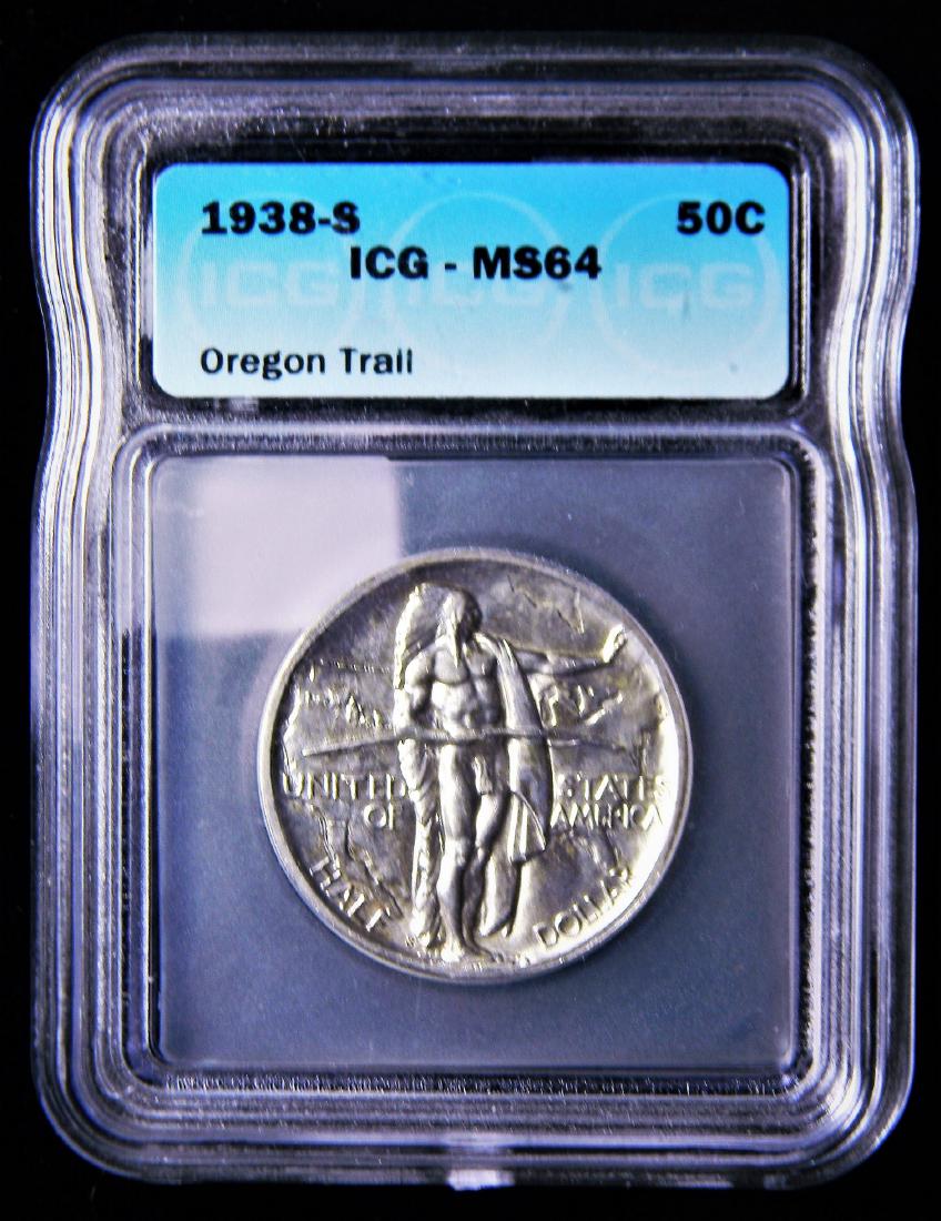 Rare 1938 S Oregon Trail Only 6,006 Minted ICG MS64 (1 of 2)