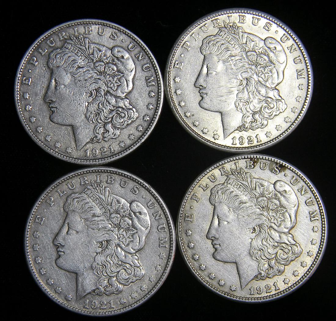 4X 1921 S Morgan Silver Dollars High Grade (1 of 2)