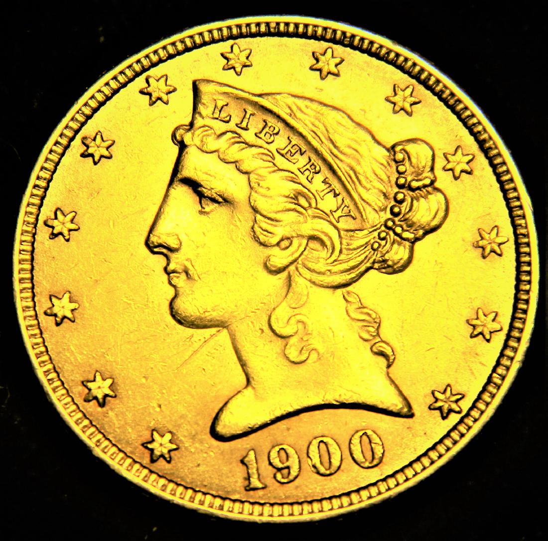 1900 Liberty Coronet Head $5 Half Eagle Gold Variety 2 (1 of 2)