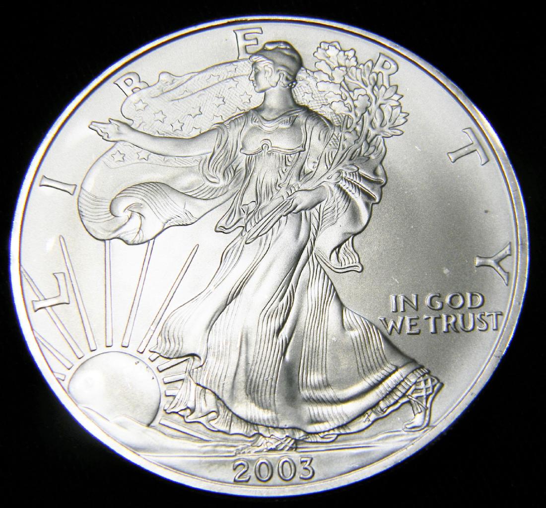 2003 American 1 Oz. 0.999 Fine Silver Eagle Brilliant (1 of 2)