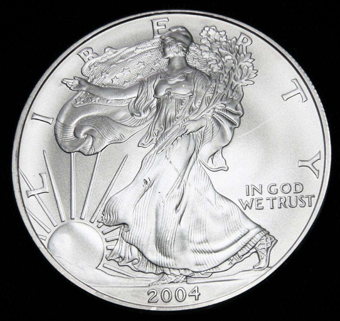 2004 American 1 Oz. 0.999 Fine Silver Eagle Brilliant (1 of 2)