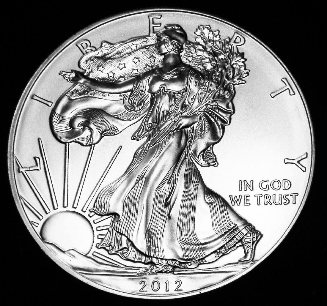 2012 American 1 Oz. 0.999 Fine Silver Eagle Brilliant (1 of 2)