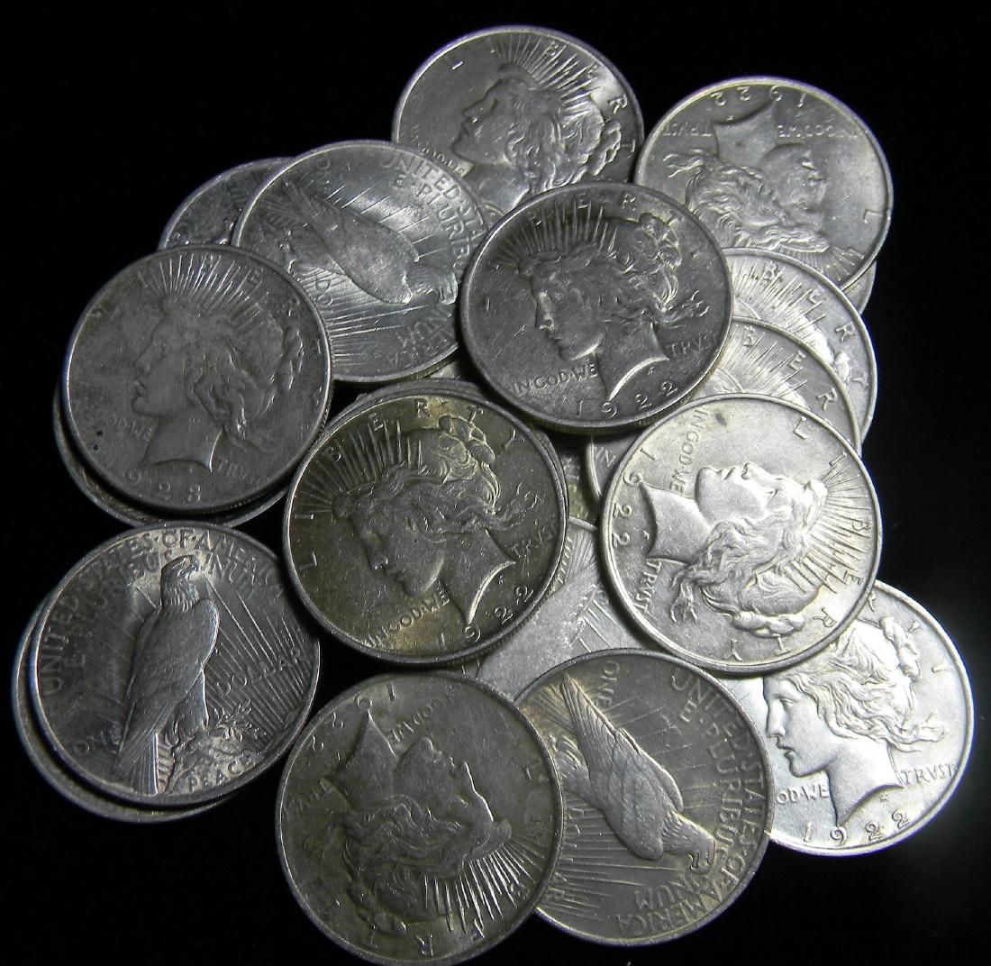 1 Roll of 20X Mixed Peace Dollars High Grade Coins!!!! (1 of 1)