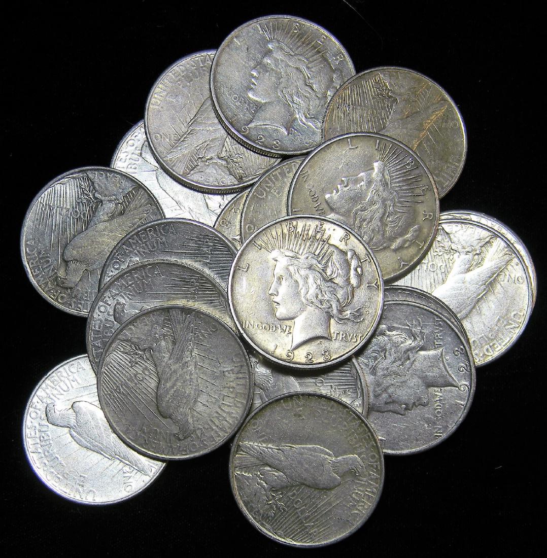 1 Roll of 20X Mixed Peace Dollars High Grade Coins!!!! (1 of 1)