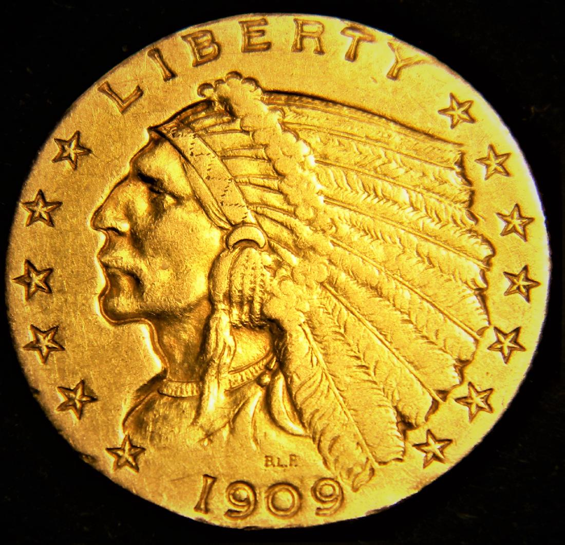 1909 2 1/2 Dollar Gold Indian (1 of 2)