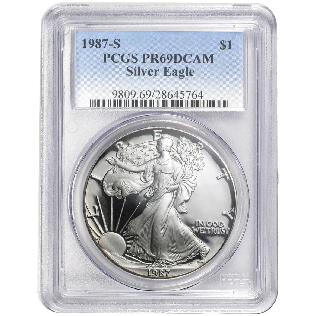 1987 S PCGS Deep Cameo Proof 69 American Silver Eagle (1 of 2)