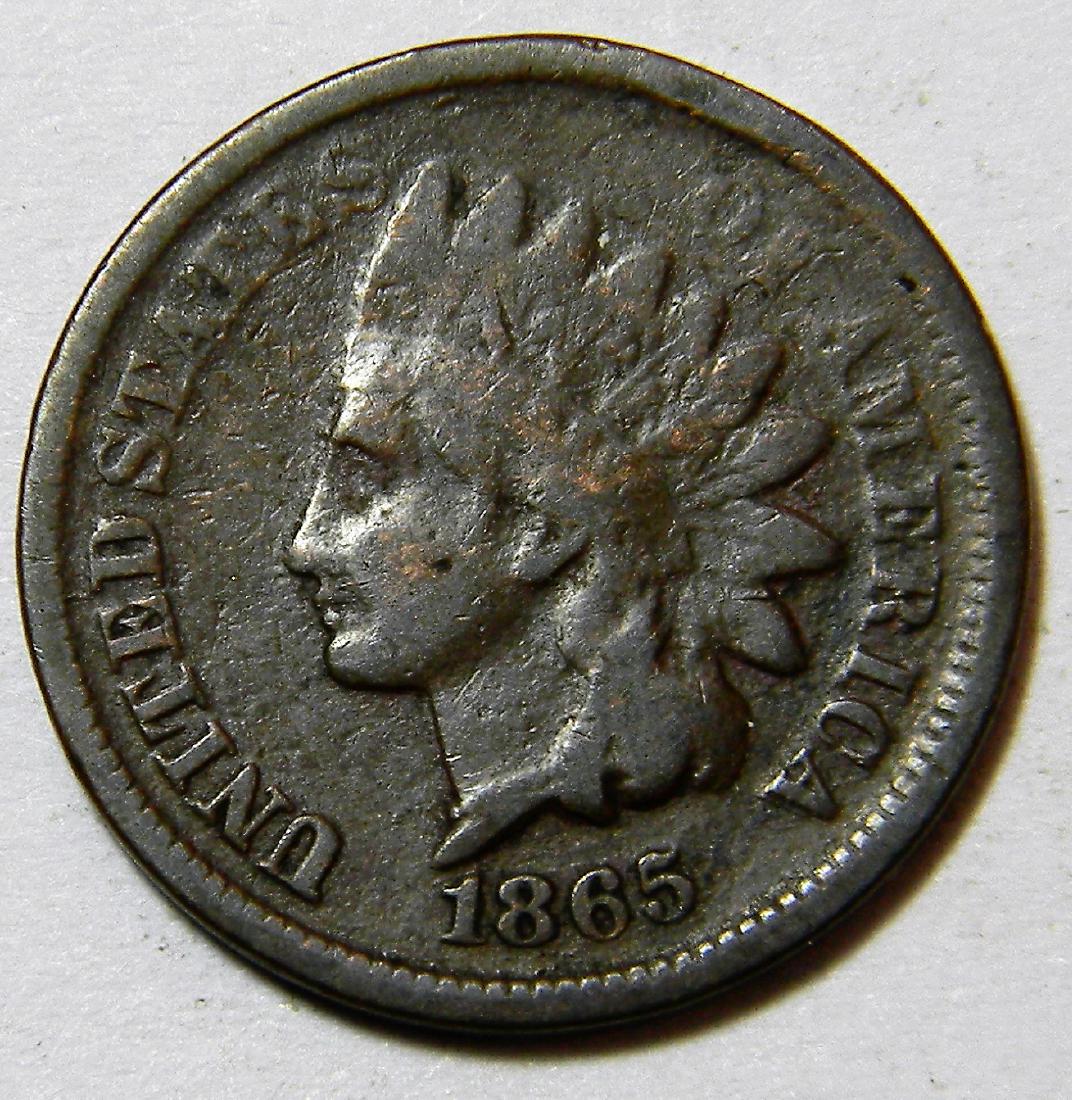 1865 Bronze Indian Head Cent -Civil War Year- (1 of 2)