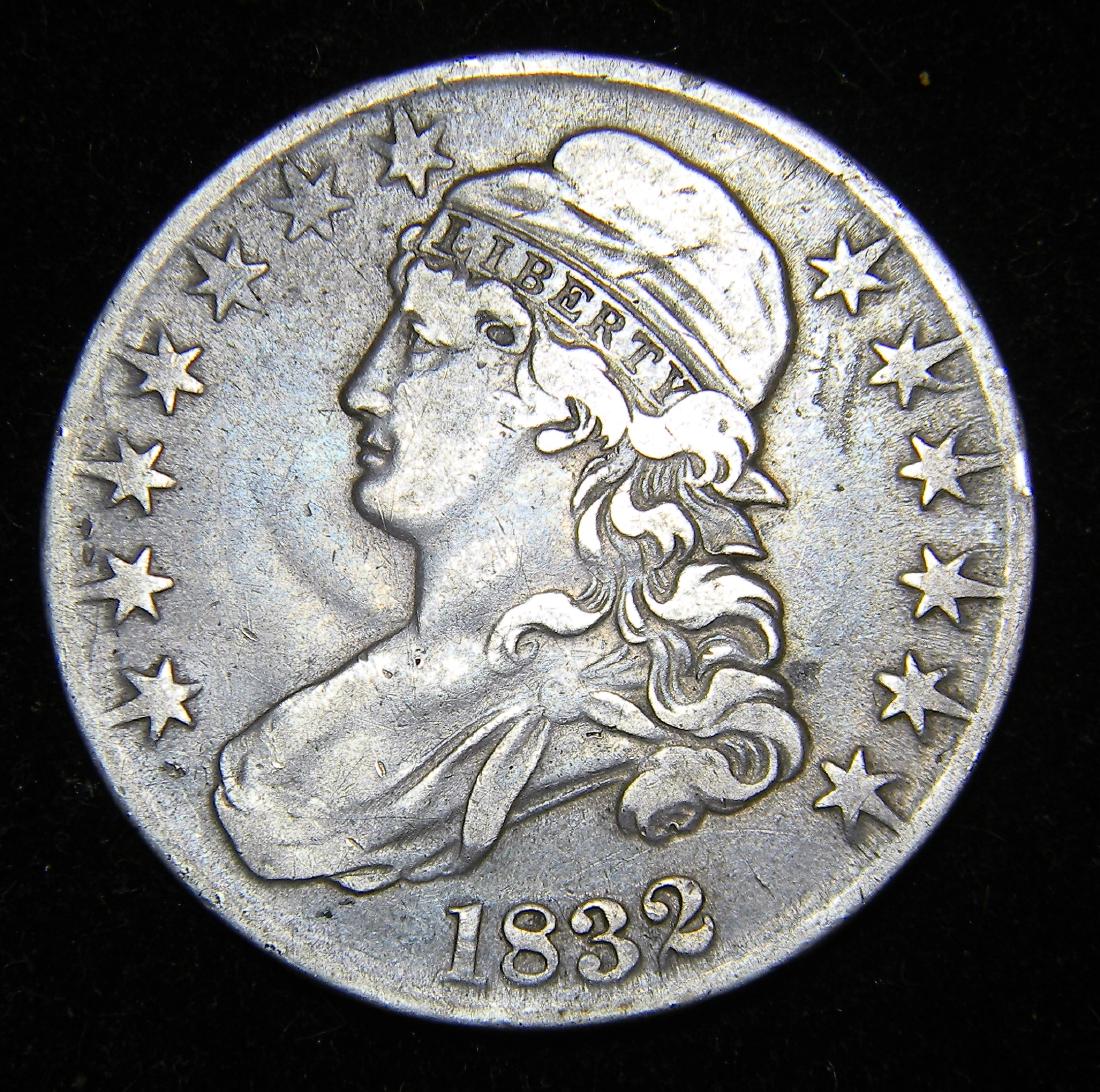 1832 Capped Bust Half Dollar VF + Details (1 of 2)
