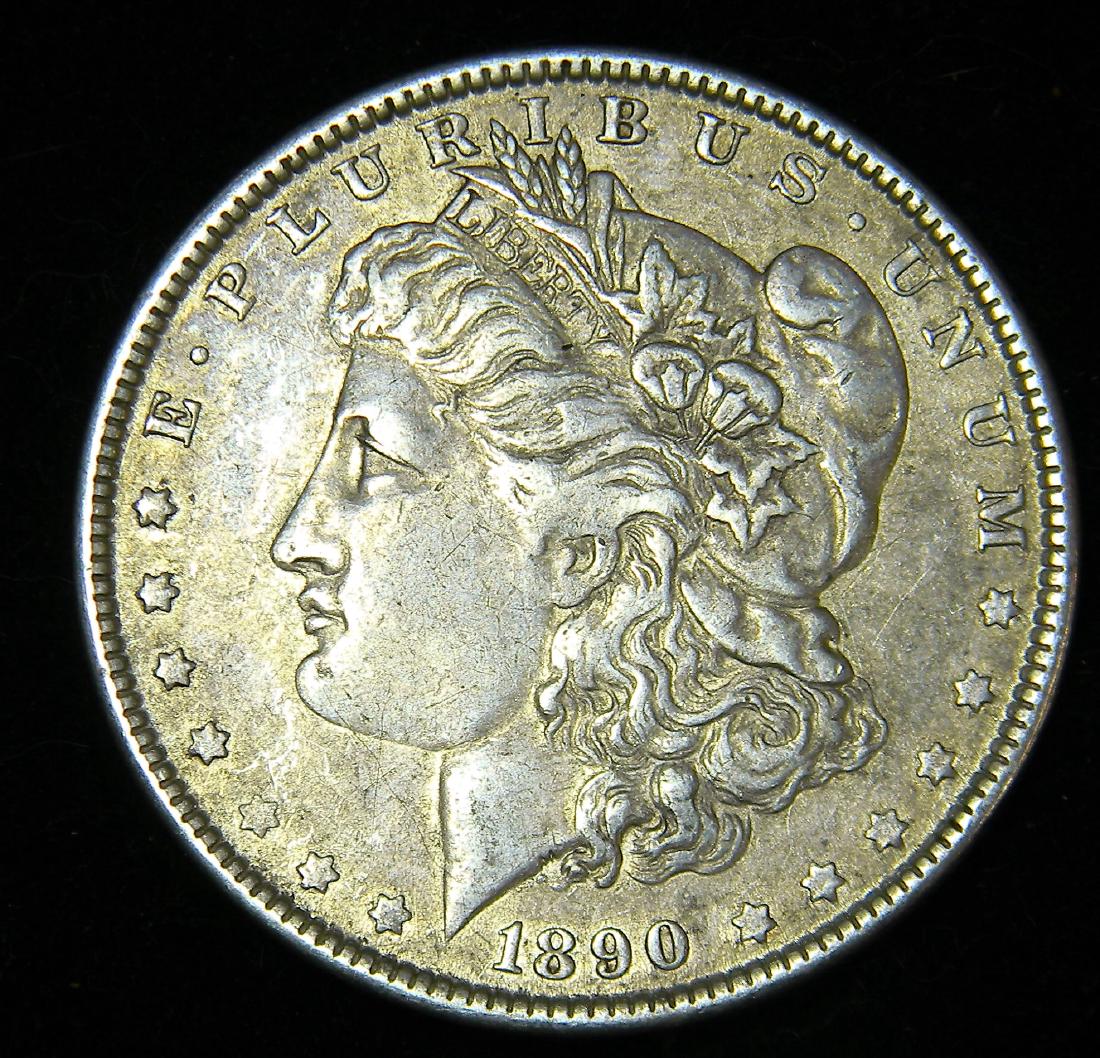 1890 Morgan Silver Dollar America's Gilded Age. Great (1 of 2)