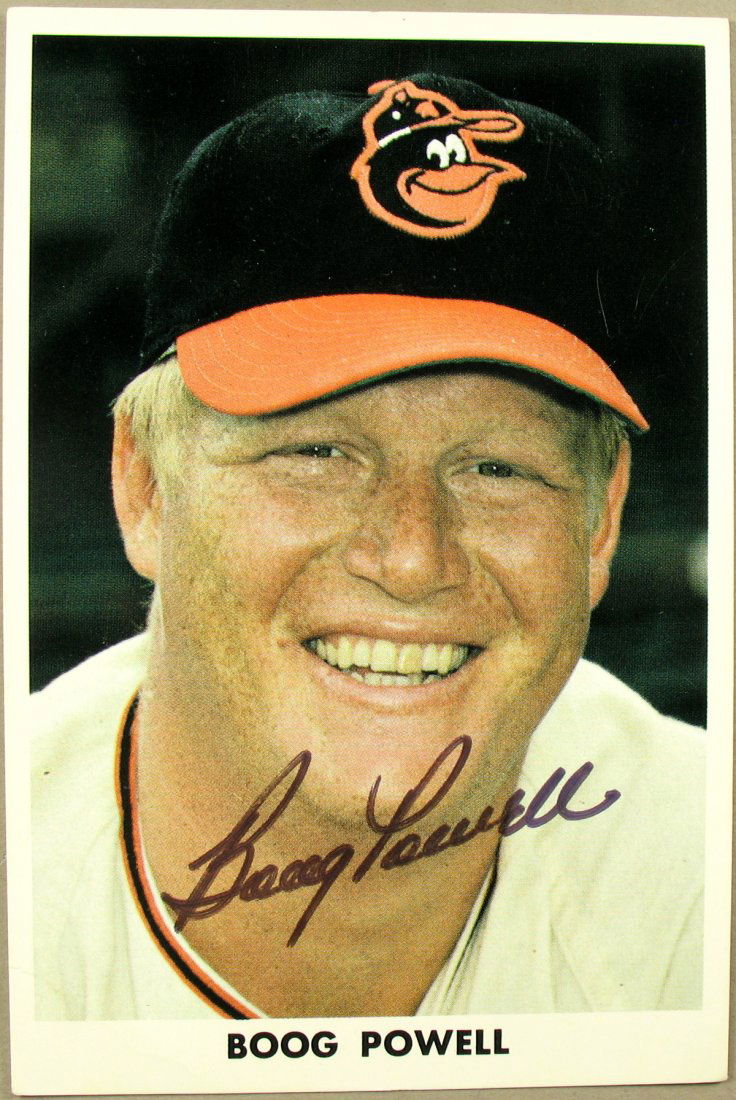 Boog Powell Autographed Photo Card (1 of 2)