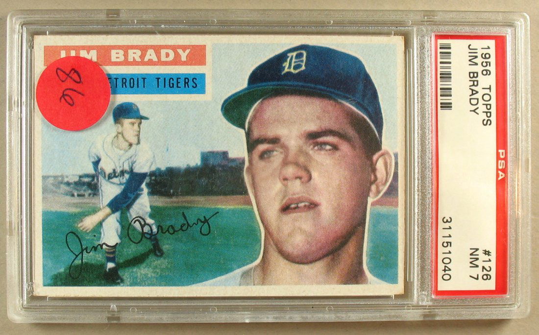 1956 Topps Jim Brady Card PSA NM-7 (1 of 2)