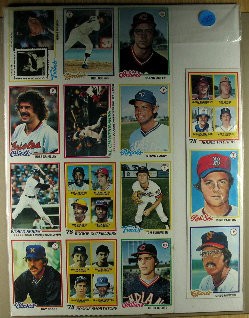 1978 Topps Baseball Cards 31 Cards (1 of 2)