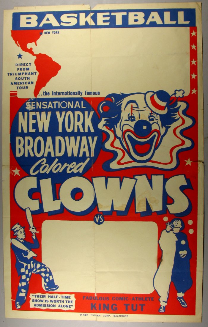 NY Broadway Colored Clowns Basketball Poster (1 of 2)