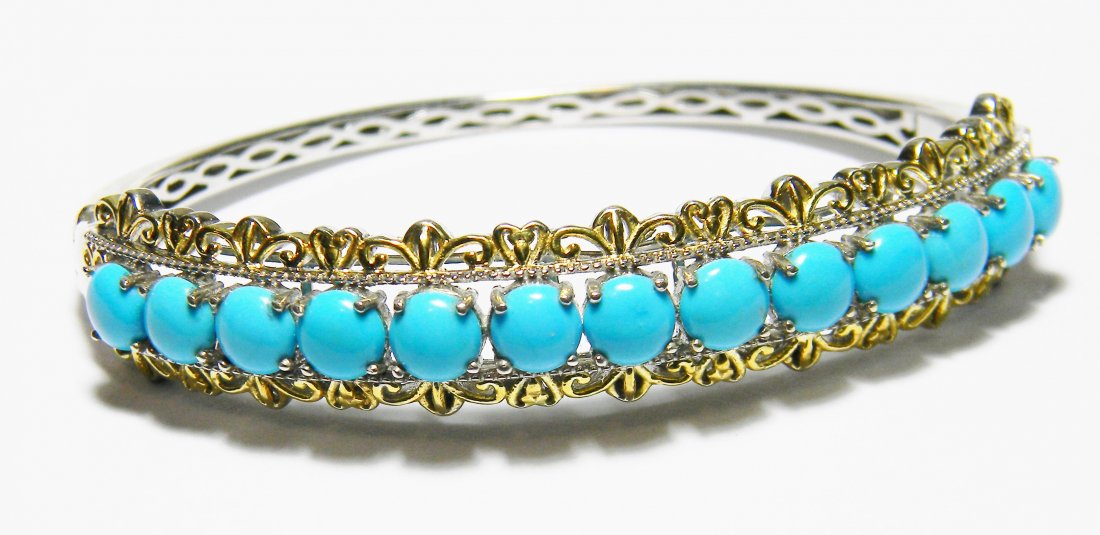 8.3 Cwt Sleeping Beauty Turquoise Sterling Silver W/ (1 of 3)