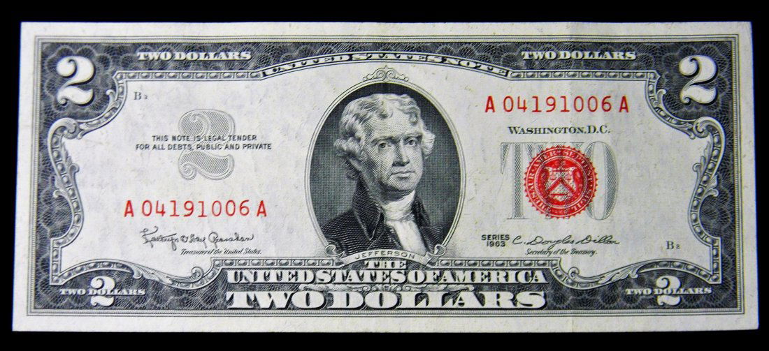 1963 Series $2 Red Seal Legal Tender United States (1 of 2)