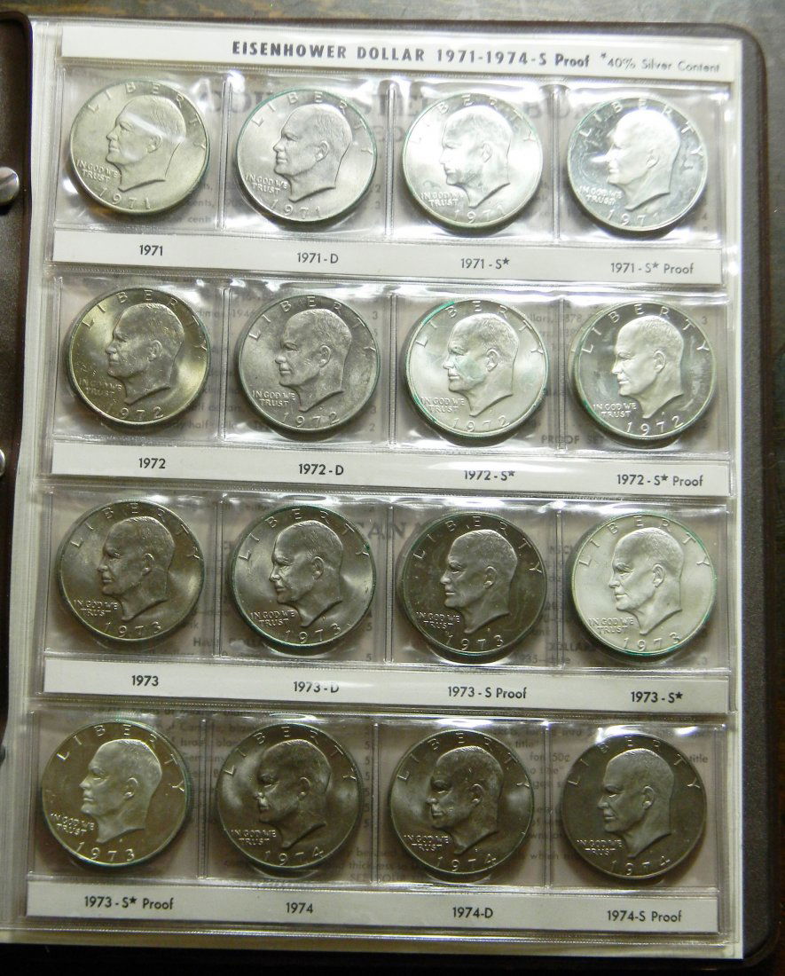 1971-78 31 Coin Complete Eisenhower Dollar Set (1 of 2)