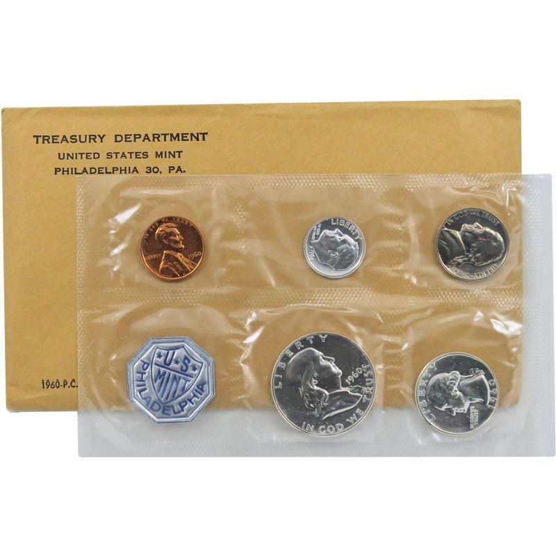 1960 Lg. Date United States Mint Cameo Silver 5 Coin (1 of 1)