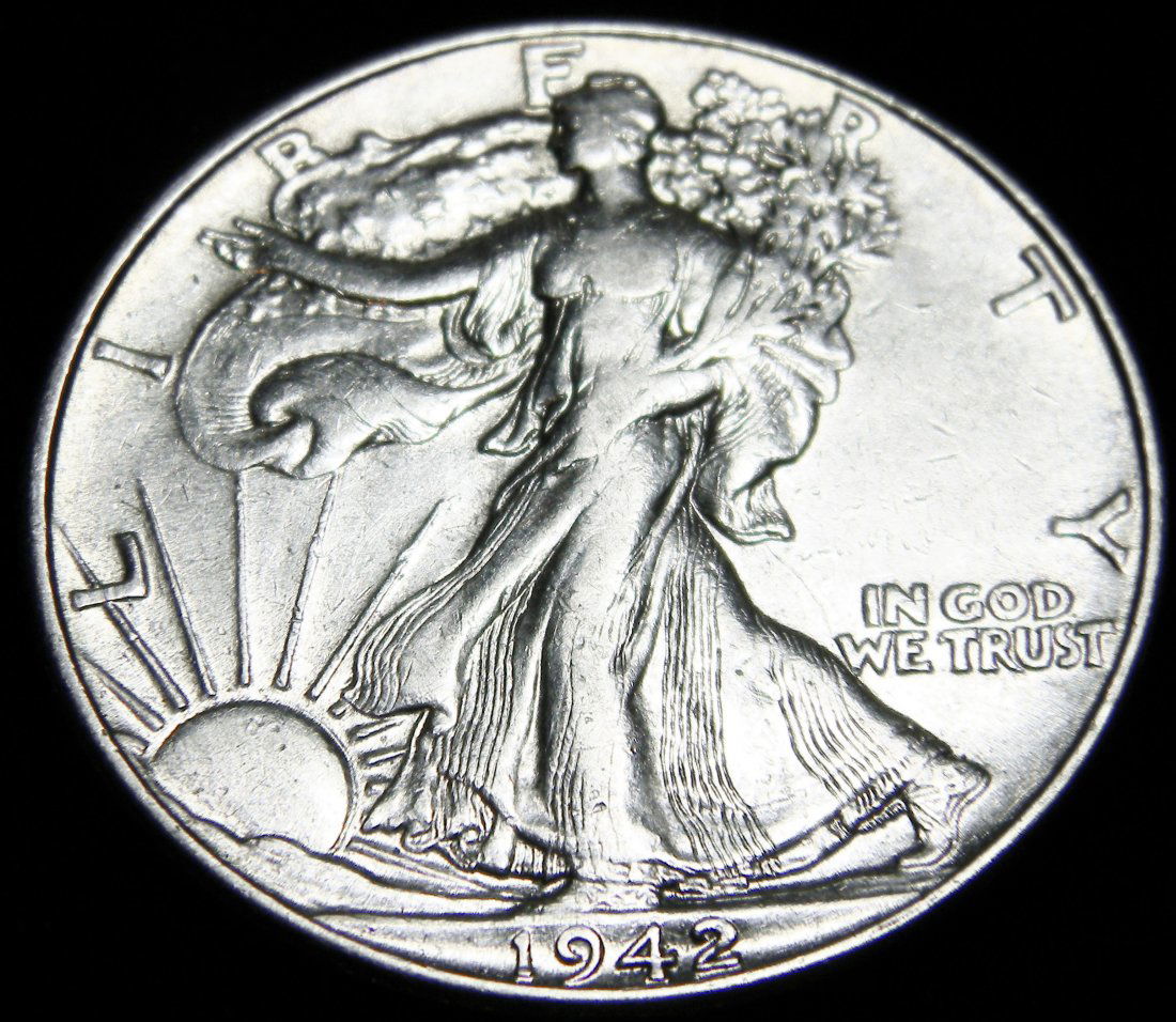 1942 Walking Liberty Half Dollar AU+/ MS Details (1 of 2)