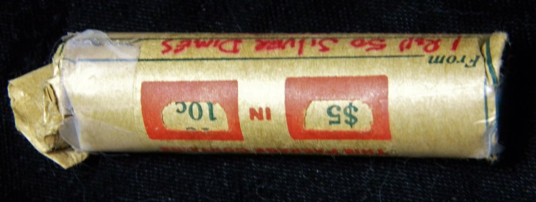 50X 90% Silver Dimes Roll Mercury & Roosevelt Mixed: 50X 90% Silver Dimes Roll Mercury & Roosevelt Mixed Dates