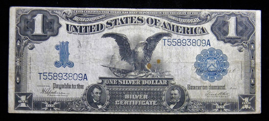 1899 Lg. Sz. $1 Silver Certificate Black Eagle XF (1 of 2)