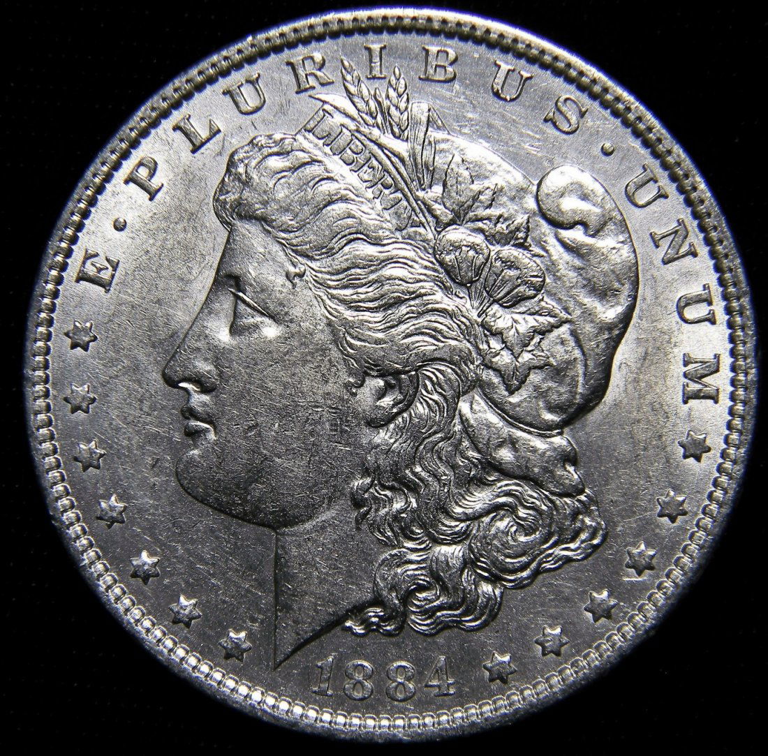 1884 Morgan Silver Dollar, About Uncirculated Details (1 of 2)