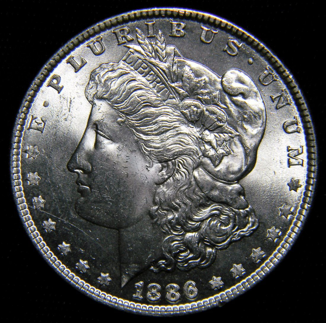 1886 "Error Die Clashes" Morgan Silver Dollar, (1 of 3)