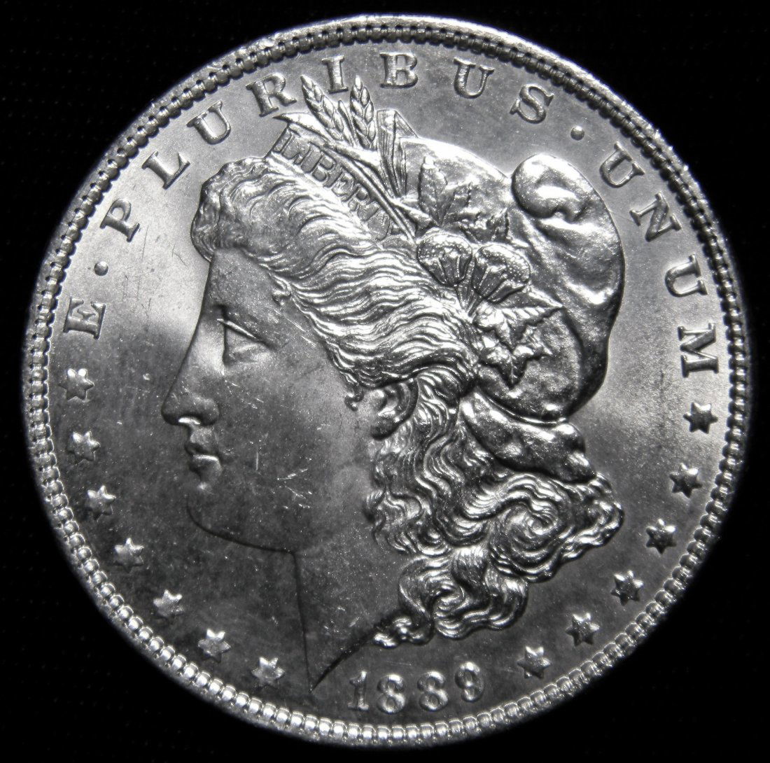 1889 "Error Die-Crack Obv" Morgan Silver Dollar, (1 of 2)