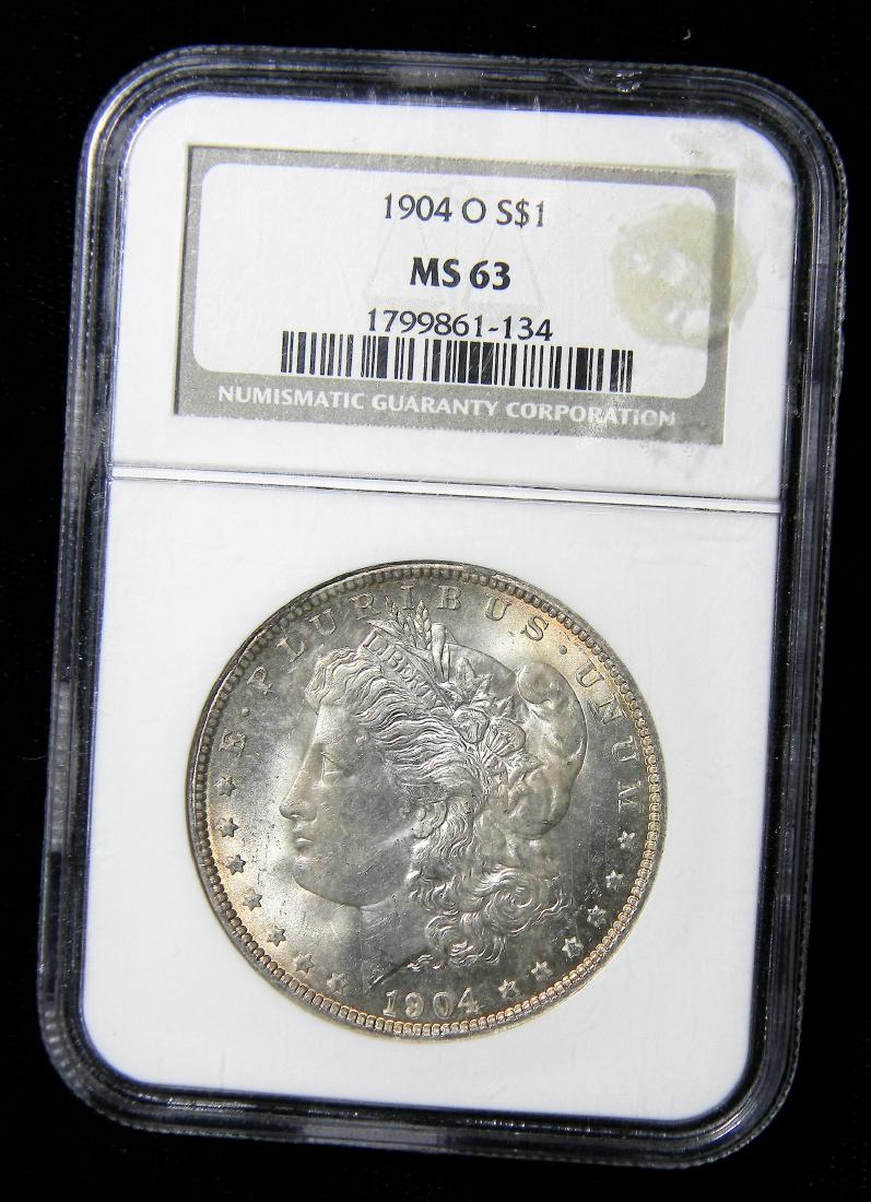 1904-O Morgan Silver Dollar, NGC MS63 Graded (1 of 2)