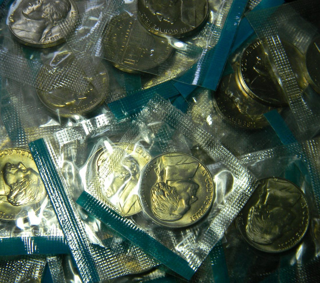 (41) 1980 Jefferson Nickels, all coins from Mint Sets (1 of 2)