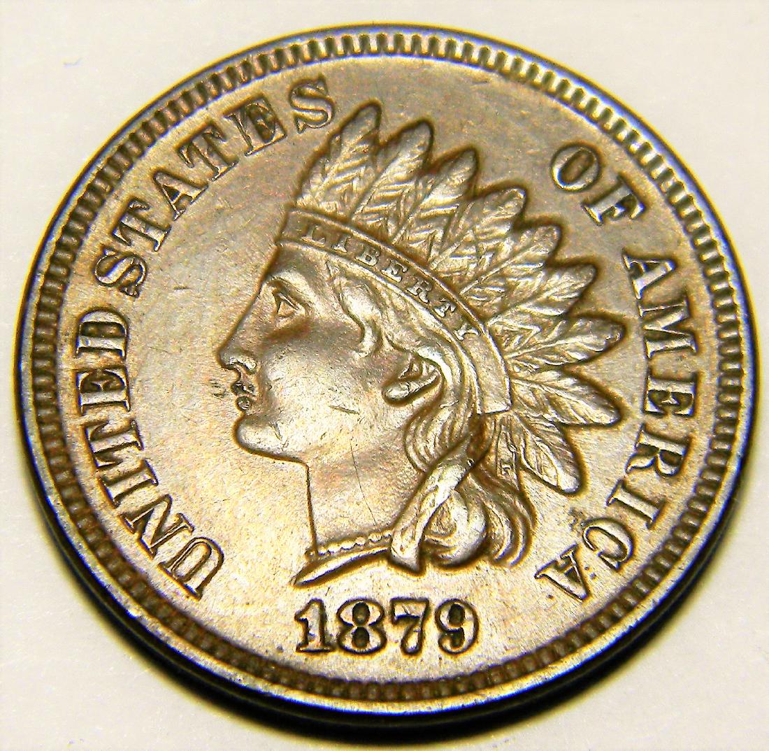 1879 Indian Head Cent, About Uncirculated Details, (1 of 2)