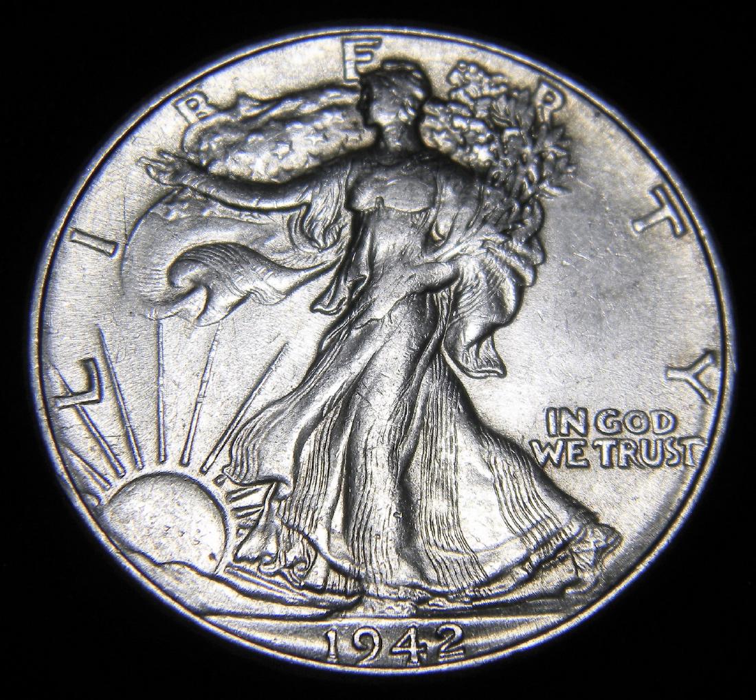 1942 Walking Liberty Silver Half Dollar, About (1 of 2)