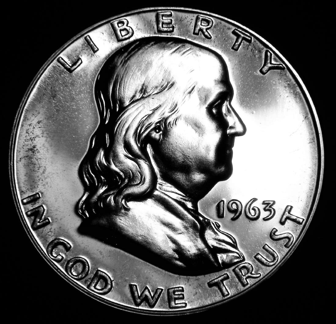 1963 Silver Proof Franklin Silver Half Dollar (1 of 2)